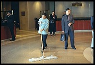 Mid-day sweeping up at the China World Hotel.  Beijing