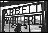 Arbeit Macht Frei.  Gate to Dachau Concentration Camp, just outside Munich, Germany