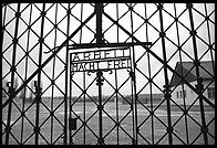 Arbeit Macht Frei.  Gate to Dachau Concentration Camp, just outside Munich, Germany