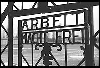 Arbeit Macht Frei.  Gate to Dachau Concentration Camp, just outside Munich, Germany