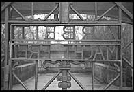 Arbeit Macht Frei.  Gate to Dachau Concentration Camp, just outside Munich, Germany