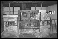 Ovens in Krematorium.  Dachau Concentration Camp.  Just outside Munich, Germany