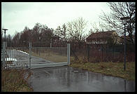 Townhouses whose backyard is the Dachau Concentration Camp.  Just outside Munich, Germany