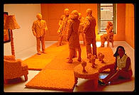 Cheese Doodle sculpture.  Lapides Gallery.  Santa Fe, New Mexico.