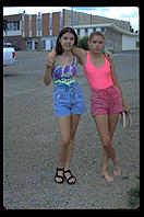 Los Alamos High School Cheerleaders Car Wash, 1994.