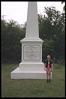 Captain Cook Monument.  Kealakekua Bay.  Big Island. Hawaii.
