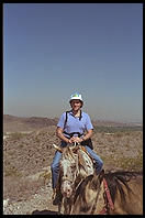 Philip Greenspun on a horse.  Arizona 1989.