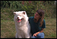 Kathy Sevcik and George.  Boxford.  circa 1987.