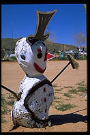 The studio of the artist Moby Dick.  California Highway 247, NE of Palm Springs, California.