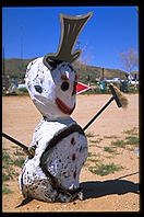 The studio of the artist Moby Dick. California Highway 247, NE of Palm Springs, California.