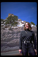 Susie Atlas by the highway going up to Los Alamos, New Mexico