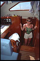 Chicca inside the Diane.