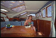 Chicca inside the Diane.