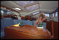 Chicca inside the Diane.