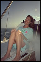 On the deck of the Diane.