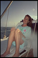 On the deck of the Diane.