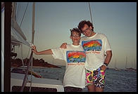 On the deck of the Diane.