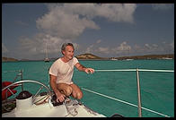 On the deck of the Diane.  Caribbean.