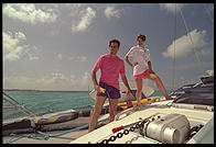 On the deck of the Diane.  Caribbean.