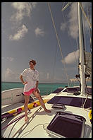 On the deck of the Diane.  Caribbean.