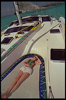 On the deck of the Diane.  Caribbean.