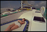 On the deck of the Diane.  Caribbean.