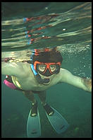 Snorkeler.  Caribbean.