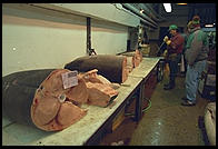 Fulton Fish Market.  Manhattan 1994 (pre burning).