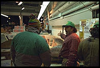 Fulton Fish Market.  Manhattan 1994 (pre burning).