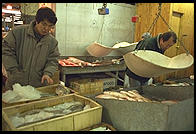 Fulton Fish Market.  Manhattan 1994 (pre burning).