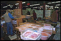Fulton Fish Market.  Manhattan 1994 (pre burning).
