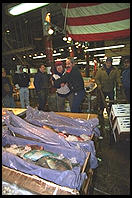 Fulton Fish Market.  Manhattan 1994 (pre burning).