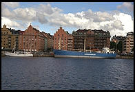 View from the steamboat Prins Carl Philip in Stockholm's harbor