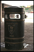 Garbage can near Stadshuset in Stockholm
