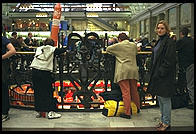 Circle in the middle of the central train station in Stockholm