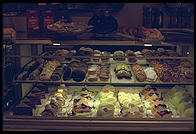 A food display in Kaffe Repet, a cafe in central Stockholm