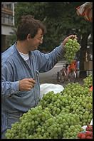 A fruit and flower market in central Stockholm