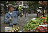 A fruit and flower market in central Stockholm