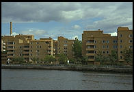 Shore of Lake Malaren from the steamer S.S. Drottningholm.  Stockholm, Sweden
