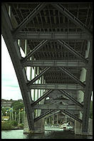 Shore of Lake Malaren from the steamer S.S. Drottningholm.  Stockholm, Sweden