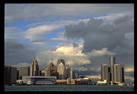 Skyline.  Detroit, Michigan.