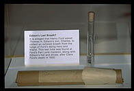 Edison's last breath.  Henry Ford Museum.