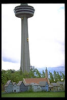 Tivoli Miniature World with Skylon Tower in the background.  Niagara Falls, Canadian Side.