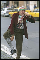 The local eccentric hanging out in front of Bernini's Fontana del Tritone in Rome's Piazza Barberini