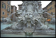 The fountain in Piazza della Rotunda, in front of Rome's Pantheon