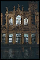 Santa Maria Maggiore, one of Rome's basilicas, at night.