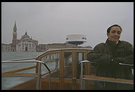 Helen on the private launch of the Hotel Cipriani