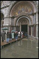 High water entering St. Mark's Cathedral