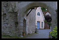 Street leading from Domkyrkan.  Visby, Gotland.  Sweden