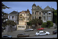 Postcard Row in Alamo Square.  San Francisco, California